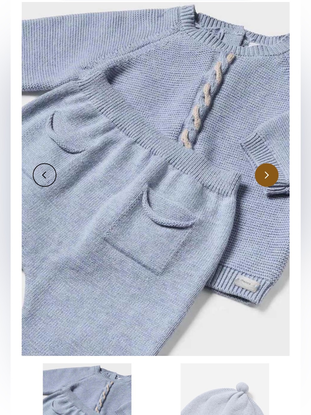 New! Mayoral Light Blue Knit Skirt with Pocket Detail! Size 2-4MO! Adorable!